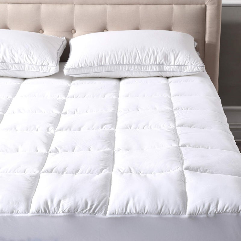 Defend-A-Bed Classic Brands Defend-A-Bed Ultimate Alternative Down Baffle Box Quilted Mattress Protector, King - Image 1
